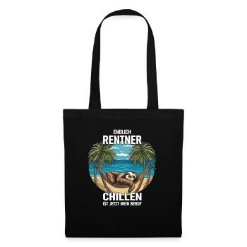 "Finally Pensioner" Chilling Sloth - Tote Bag - black - Front