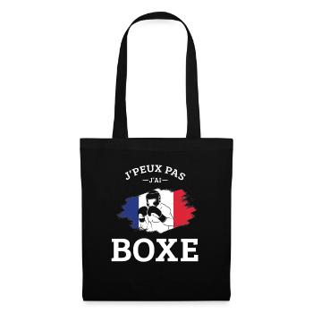 Boxen Ich kann nicht Boxen Boxen Frankreich - Stoffbeutel - Schwarz - Vorne