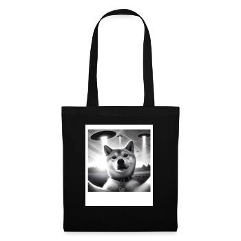 Shiba Inu Dog Dad Mom Funny Graphic Selfie UFOs We - Tote Bag - black - Front