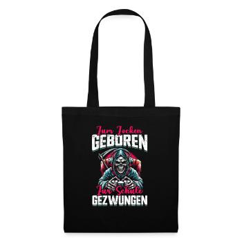 Né pour jouer, forcé d'aller à l'école, Grim Reaper - Sac en tissu - noir - Devant
