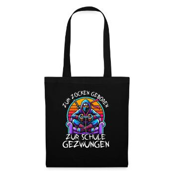 Born To Play, Forced To School, Ninja - Tote Bag - black - Front