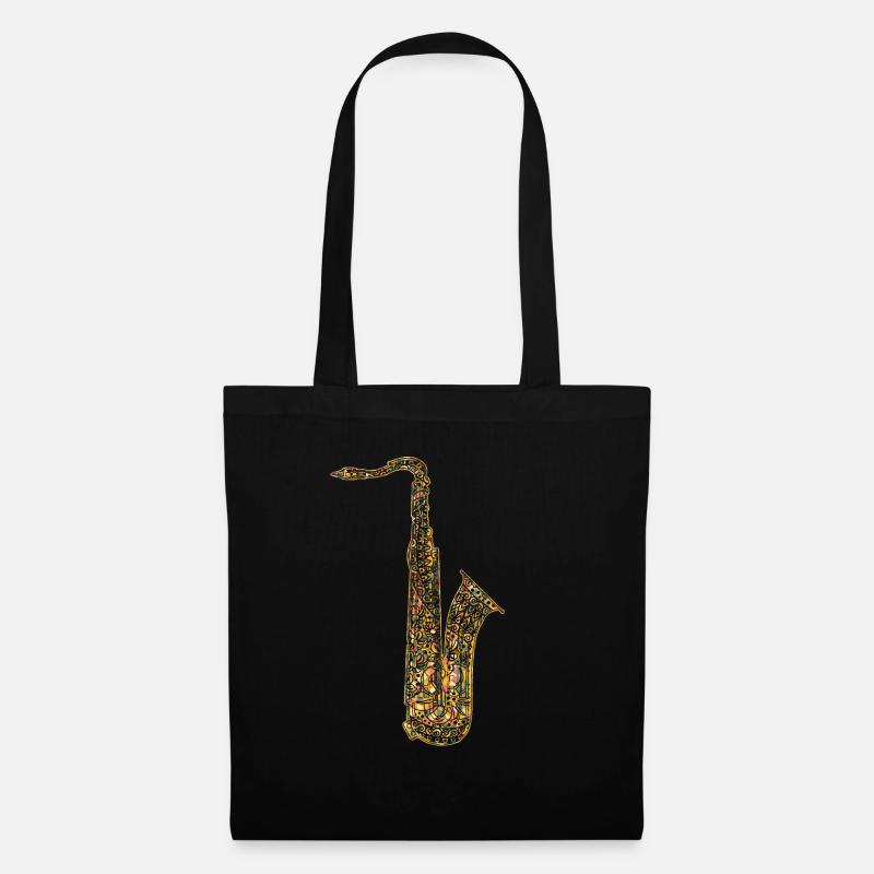 Saxophone Geometric - Tote Bag - black