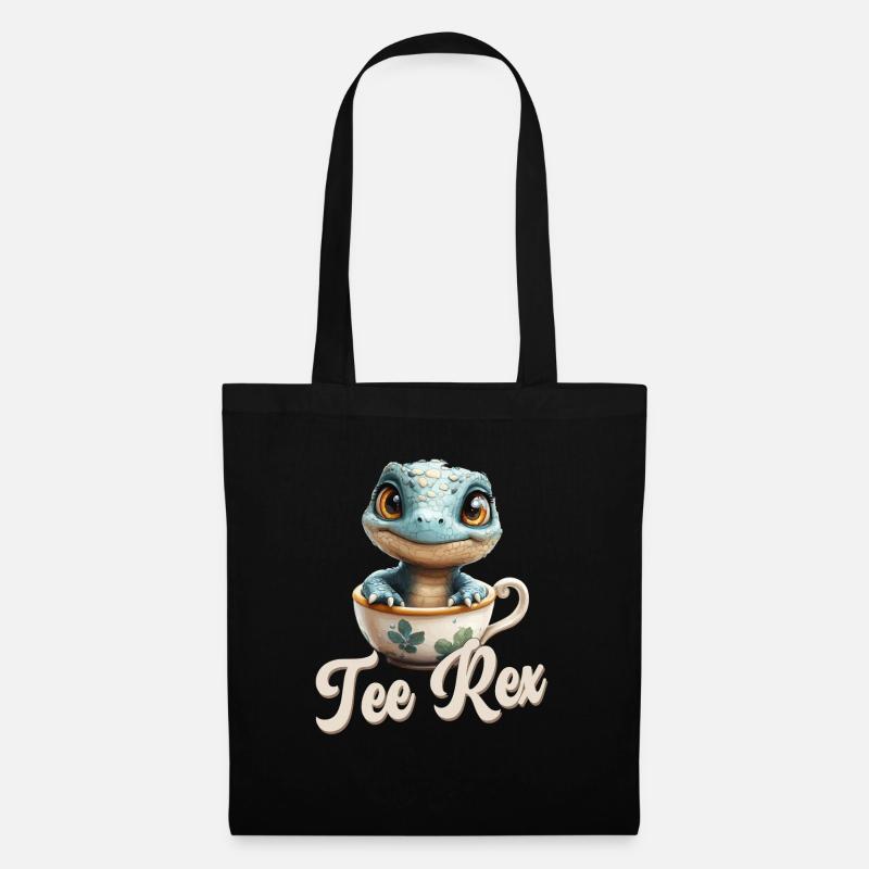 Jeu de mots drôle Dino Tee Rex - Sac en tissu - noir