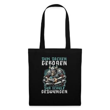 Born to gamble Forced to go to school Vikings - Tote Bag - black - Front