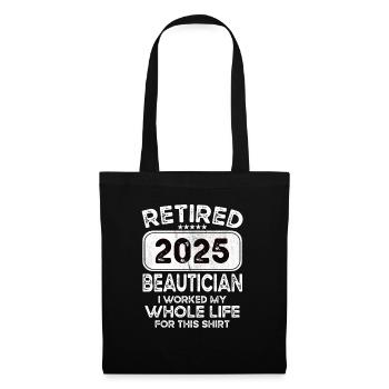 Esthéticienne à la retraite 2025 - Sac en tissu - noir - Devant