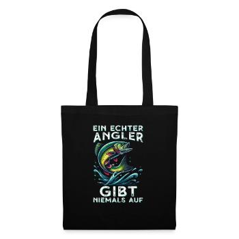Pêcheur Canne à pêche Drôle Pêcheur Hobby Pêcheur - Sac en tissu - noir - Devant