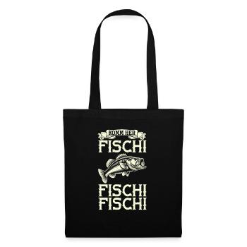 Pêcheur Canne à pêche Drôle Pêcheur Hobby Pêcheur - Sac en tissu - noir - Devant