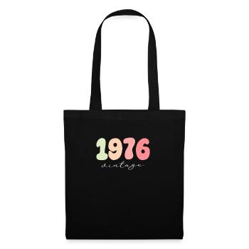 Geburtstag Geburtsjahr 1976 - Stoffbeutel - Schwarz - Vorne