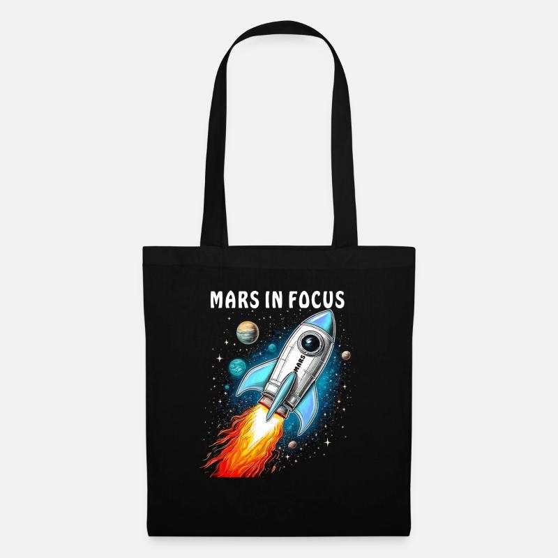 RAKETE MARS IN FOCUS - Stoffbeutel - Schwarz