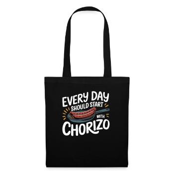 Chorizo Mexican Food Mexico Cuisine Foodie Sausage - Tote Bag - black - Front
