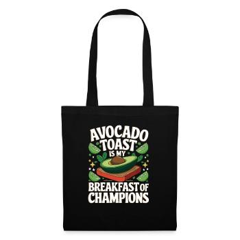 Avocado Toast Lover Vegetarian Food Guacamole - Tote Bag - black - Front