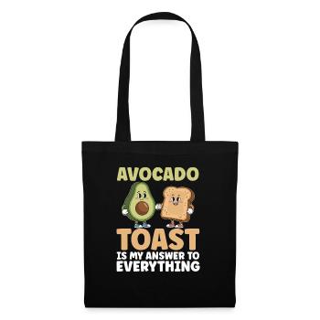 Avocado Toast Liebhaber Vegetarisches Essen Guacamole - Stoffbeutel - Schwarz - Vorne