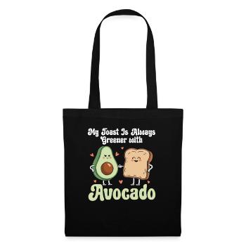Avocado Toast Lover Vegetarian Food Guacamole - Tote Bag - black - Front