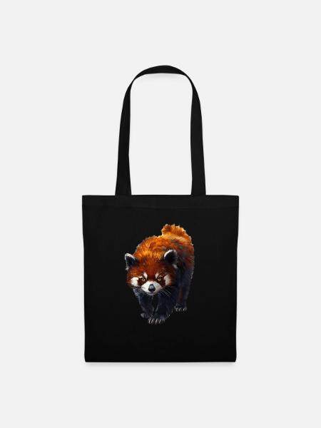Roter Panda - Stoffbeutel - Schwarz