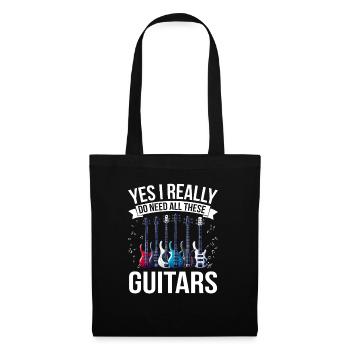 Bassiste, Guitariste, Guitare électrique - Sac en tissu - noir - Devant