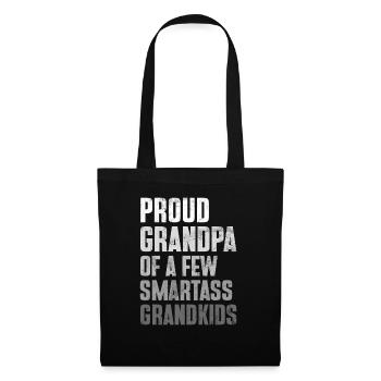 Grand-père Grand-père Pops Grand-parent - Sac en tissu - noir - Devant