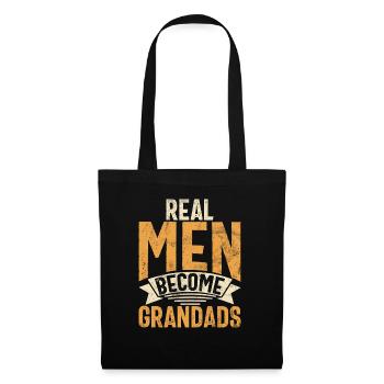 Grand-père Grand-père Pops Grand-parent - Sac en tissu - noir - Devant