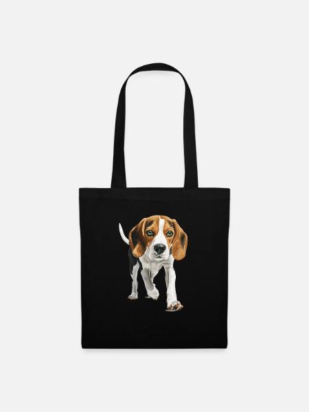 Beagle - Stoffbeutel - Schwarz