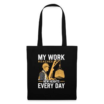 Crane Operator Job Profession Construction Worker - Tote Bag - black - Front