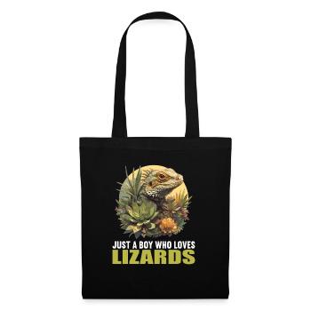 Lézards Lézard - Sac en tissu - noir - Devant