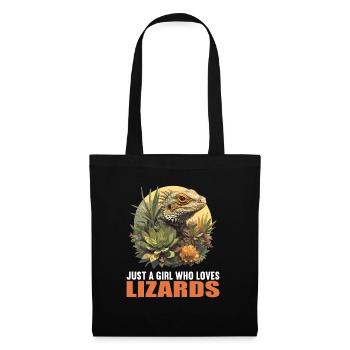 Lézards Lézard - Sac en tissu - noir - Devant