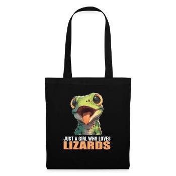 Lézards Lézard - Sac en tissu - noir - Devant