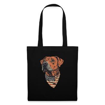 Rhodesian Ridgeback - Stoffbeutel - Schwarz - Vorne