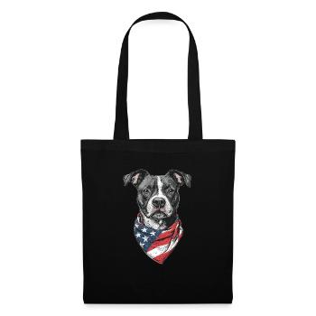 Staffordshire Bullterrier - Stoffbeutel - Schwarz - Vorne
