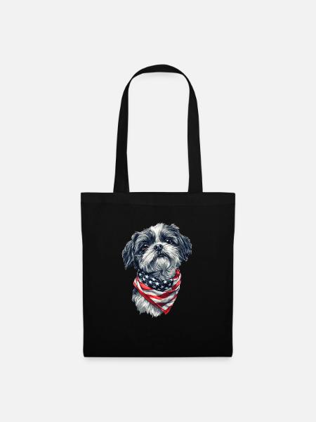 Shih Tzu - Stoffbeutel - Schwarz