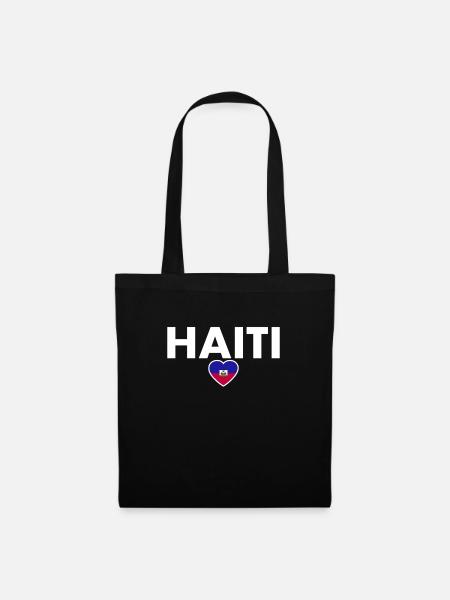 Haiti Haitianische Flagge Haitianer - Stoffbeutel - Schwarz