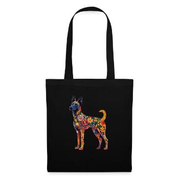 Belgischer Malinois - Stoffbeutel - Schwarz - Vorne