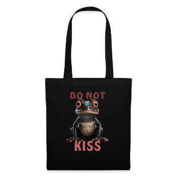 GRENOUILLE NE S’EMBRASSE PAS - Sac en tissu - noir - Devant