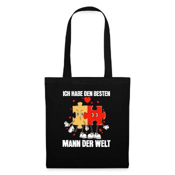 Ich habe den besten Mann der Welt - Stoffbeutel - Schwarz - Vorne