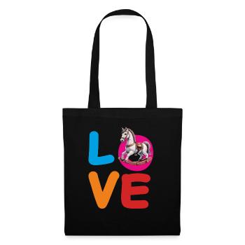 CHEVAL À BASCULE D’AMOUR - Sac en tissu - noir - Devant
