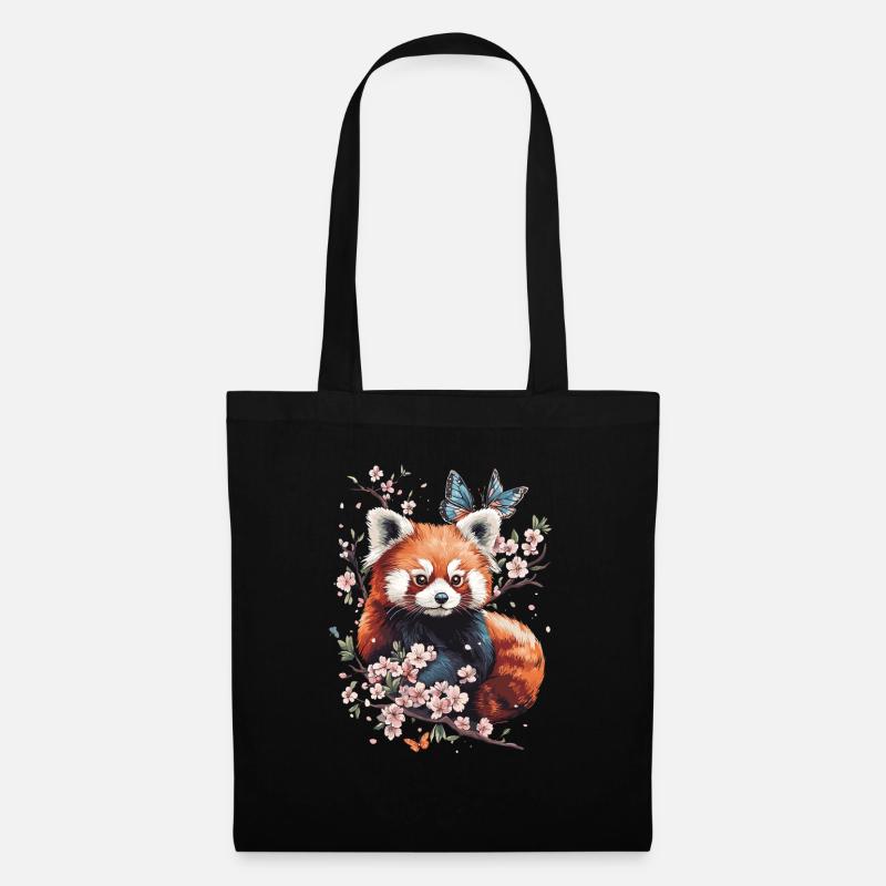 Roter Panda - Stoffbeutel - Schwarz