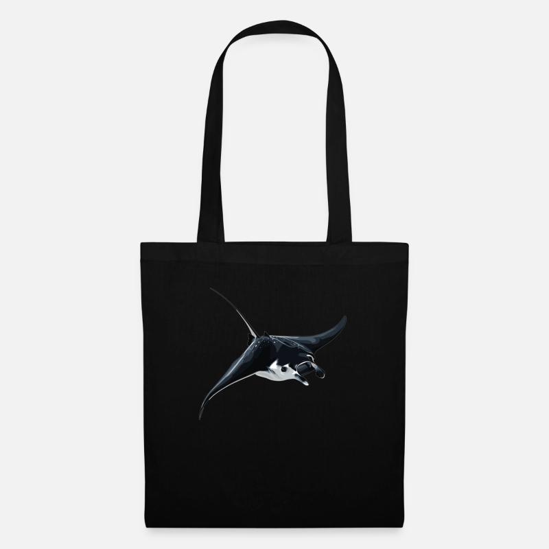 Mantas Manta Rochen - Stoffbeutel - Schwarz