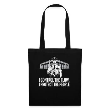 Zoll- und Grenzschutzbeauftragter Flughafen Jobs - Stoffbeutel - Schwarz - Vorne