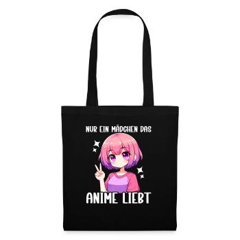 Juste une fille qui aime les mangas Kawaii animés - Sac en tissu - noir - Devant