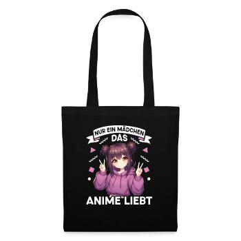 Juste une fille qui aime les mangas Kawaii animés - Sac en tissu - noir - Devant