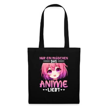 Juste une fille qui aime les mangas Kawaii animés - Sac en tissu - noir - Devant