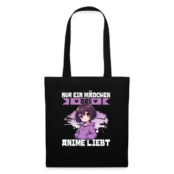 Juste une fille qui aime les mangas Kawaii animés - Sac en tissu - noir - Devant
