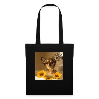 Chihuahua - Stoffbeutel - Schwarz - Vorne