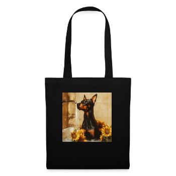 Dobermann - Stoffbeutel - Schwarz - Vorne