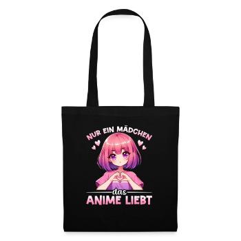 Juste une fille qui aime les mangas Kawaii animés - Sac en tissu - noir - Devant