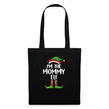 Je suis la maman elfe chemise assortie Noël en famille - Sac en tissu - noir - Devant