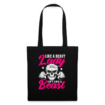 Lift Like A Beast Fitness Lady Design - Tote Bag - black - Front