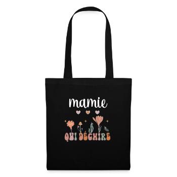 Granny Tearing Boho Bohemian Flowers Granny Gift - Tote Bag - black - Front