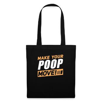 Drôle Cooped Me Salle de Bain Meme - Sac en tissu - noir - Devant