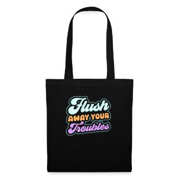 Drôle Cooped Me Salle de Bain Meme - Sac en tissu - noir - Devant