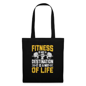 Le fitness comme mode de vie - Sac en tissu - noir - Devant